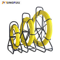 8Mm X 100M Guide Device ไฟเบอร์กลาส Duct Rodder Cable Puller Fish Tape Continuous Reel Wire Cable Running Puller Rod