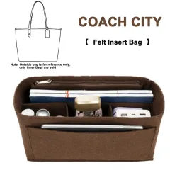 Havredeluxe Felt Insert Bag Organizer For Coach City33/30 Tote Bag