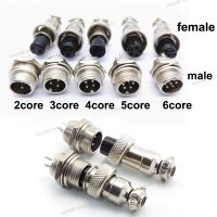 Gx12 Male Female Socket Plug Panel 12mm Connector 2/3/4/5/6 Pin Core Circular Aviation Power Adapter Nut Type WB5TH