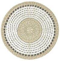 PENNFISK Place mat, natural/sedge handmade, 37 cm(แผ่นรองจาน)