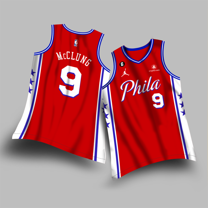 2023! PHILADELPHIA 76ERS MAC McCLUNG #9 JERSEY