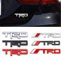 สำหรับ TRD โลหะ3D สัญลักษณ์สติ๊กเกอร์ตกแต่งสำหรับ Toyota Avanza Vios Wigo Rush Fortuner Innova Hiace RAV4 FJ-Cruiser Yaris สติกเกอร์ด้านหลังป้ายอัตโนมัติอุปกรณ์ตกแต่ง