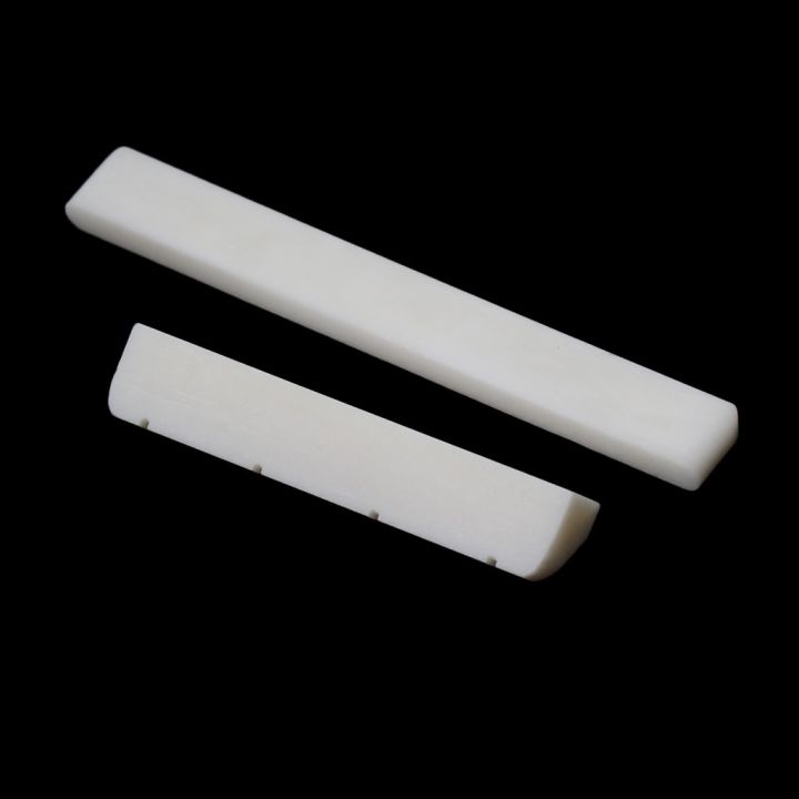 2x-ivory-buffalo-bone-bridge-saddle-nut-slotted-for-ukulele-uke-guitar-parts