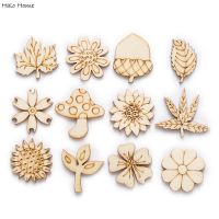 30pcs Wooden Chips Plant Theme Theme buttons Sewing Hanging Ornaments Scrapbook Crafts Home Painting Decor Accessories 20 30mm