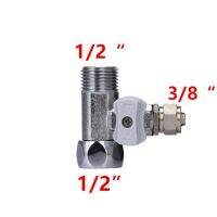 1/2" To 3/8" Lead Free RO Feed Water Adapter Tee Ball Valve Faucet Shut Off Ball Valve Fitting Connection RO Water Filter Plumbing Valves