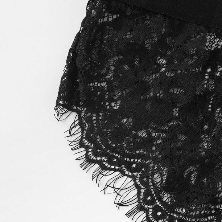 vernonstore-กางเกงในชุดชั้นในยกทรงไซส์พิเศษลูกไม้ผู้หญิง-กางเกงในชุดนอนผูกโบว์ตุ๊กตา