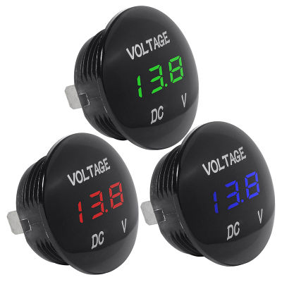 12V-24V DC Voltmeter Car Monitor Motorcycle LED Red Waterproof Voltmeter