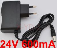 2023 1ชิ้นคุณภาพสูง DC 24V โปรแกรมวงจร600mA AC 100V-240V ตัวแปลงแหล่งจ่ายไฟสลับปลั๊ก EU 5.5มม. X 2.1-2.5มม.