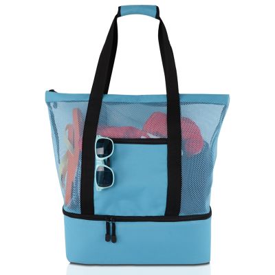 Storage Bag Picnic Beach Bag Double-Layer Mesh Beach Picnic Bag Ice Bag Insulation Bag
