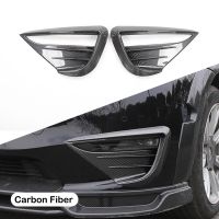 Fog Light Protector Cover For Tesla Model Y 2022 Front Fog Light Trim ABS Carbon Fiber Exterior Modified Accessories Eye Frame