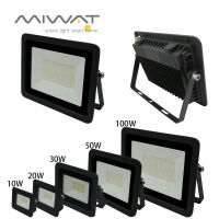 MIWAT น้ําท่วมไฟ LED กลางแจ้ง 10W 20W 30W 50W 100W Super Bright Security Light IP68 โคมไฟสปอตไลท์ LED กันน้ําสําหรับที่จอดรถสวนสนามเด็กเล่น