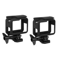 2X Frame for Hero (2018) / 6 / 5 Housing Border Protective Shell for Go Pro Hero6 Hero5 Black(Black)