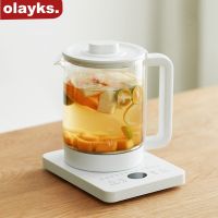 Olayks หม้อกาต้มน้ำเพื่อสุขภาพไฟฟ้า1.5L Teko Listrik พร้อมที่กรองชาสำหรับสำนักงานบ้านกาน้ำชา60S ความจำต้มน้ำเดือดทำอาหาร