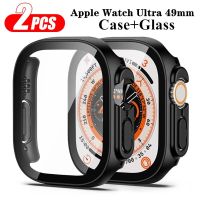 2PCS Case+glass For Apple Watch Ultra 49mm 45mm 42mm 41mm 44mm 40mm Film Screen Protector Bumper IWatch Serie 5 8 7 SE 6 Cover Cases Cases