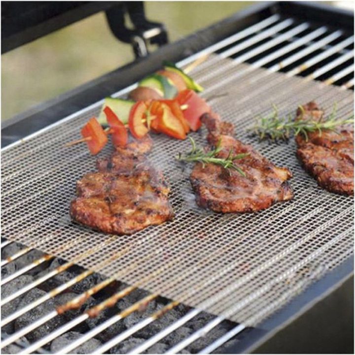 set-of-5-grill-mesh-mat-reusable-grilling-mats-easy-to-clean-works-on-gas-charcoal-400mmx330mm-black