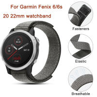 สายนาฬิกาข้อมือตะขอและห่วงสำหรับ Garmin Fenix 6 5 6S 5S Pro Plus/Forerunner 935 945/Instinct Replacement สายผ้าไนลอนใหม่