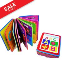 Learning ABC หนังสือมินิการเรียนรู้ หนังสือฝึกภาษาอังกฤษ โฟมฝึกภาษา educatinoal toys สำหรับเด็ก 10 x 14 cm.