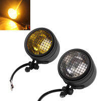 New R Motorcycle Headlight Universal Modified 3.5"; Inch 35W Black Grill Single Lamp For CG125 Cafe Racer CG Lighting