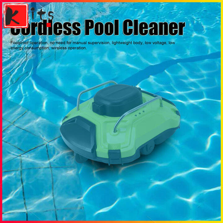 [Kitsmall] Cordless Robotic Pool Cleaner 360 Degree Powerful Cleaning