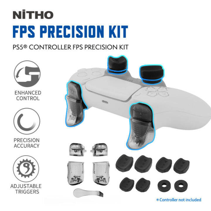 NiTHO PS5 FPS Gaming Kit for PlayStation 5 Dual Sense Controller Customizing Kit with Thumb