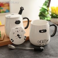 ♦ ready stock ♙✈▨Simple ceramic water cups household breakfast cups personalized mugs ceramic cups with lids Valentine’s day gifts office coffee cups