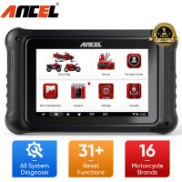 Ancel MT700 Intelligent Motorcycle Full System OBD2 Scanner Diagnostic Scan For YAMAHA/Polaris/Honda/Suzuki with idle-Adjustment A/F Oil Reset Motor Auto Vin ECU Coding Tool Engine /ABS/Transmissions TPMS Monitoring