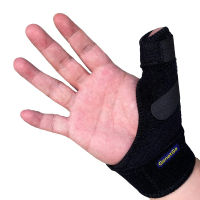 GenetGo Trigger Thumb Splint - Thumb Spica Support Brace Stabilizer for Pain, Sprains, Arthritis, Tendonitis (Right Hand or Left Hand) (Black)