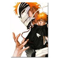 ผ้าใบวาดภาพ Bleach Ichigo อนิเมะโปสเตอร์และภาพพิมพ์การ์ตูนญี่ปุ่นรูปภาพศิลปะผนังสำหรับ69F นอร์ดิก0717