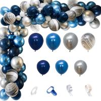 Blue Balloons Arch Kit,Balloon Garland Navy Blue Balloon Arches for Boy Men Birthday Space Party Baby Shower Decorations