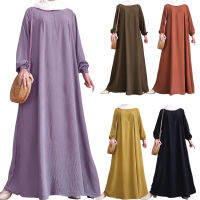 แฟชั่นมุสลิม abaya Hijab ชุดผู้หญิง Casual sundress ซิป Solid PARTY Holiday vestido แขนยาวอิสลามเสื้อผ้า Eid al-A ENTRY