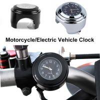 Motorcycle Watch Waterproof Luminous 22/25mm Motorbike Bike Handlebar Mount Aluminum Alloy Dial Quartz Clock Adhesives Tape