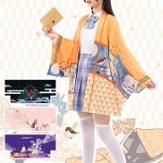 GR Áo Khoác Cardigan Dáng Rộng Hóa Trang Hoạt Hình Demon Slayer Haori