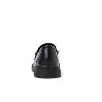 Dusto Spring Korean version sweet low heel round head pearl overshoot black small leather shoes 2022 womens shoes