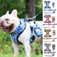 Dog Vest Harness With Leashes Adjustable Vest Dog Harness Collar Chest Strap Leash Harnesses With Traction Rope Accessories
