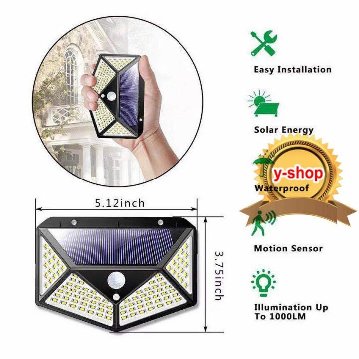 hotลดราคา-solar-motion-sensor-light-100-led-3-โหมด-ไฟออก4ทาง-ไฟติดผนังโซล่าเซลล์พลังงานแสงอาทิตย์-เซ็นเซอร์-ที่ชาร์จ-แท็บเล็ต-ไร้สาย-เสียง-หูฟัง-เคส-airpodss-ลำโพง-wireless-bluetooth-โทรศัพท์-usb-ปลั๊