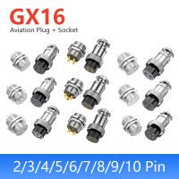 ►✓ GX16 2Pin Aviation Connector Industrial Gold-plated Male Female Industrial Aviation Conector 3 4 5 6 7 8 Pin Butt Plug Socket