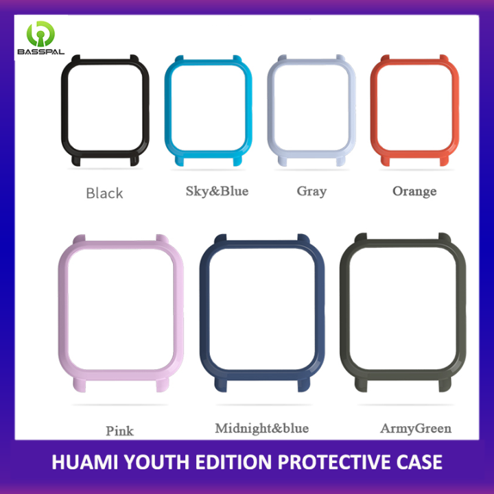 BassPal Huami Silicone PC Hard Case Bracelet Wristband Protective