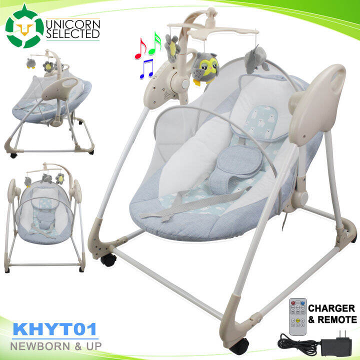 Unicorn Selected KHYT01 Electric Baby Swing Rocker Musical & Lights