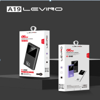 【LEVINO】แบตสำรอง 10000mAh 66W มีสายในตัว4ห้ว Power Bank หน้าจอ LED สี พาวเวอร์แบงค์ ฟรีสายชาร์จ2.1A แบตเตอรี่สำรอง มีเชือกคล้อง