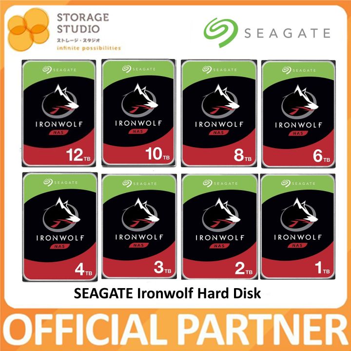 SEAGATE IronWolf NAS 3.5 SATA HDD 2TB / 4TB / 6TB / 8TB / 10TB / 12TB.  SEAGATE Singapore Local 3 Years Warranty **SEAGATE OFFICIAL PARTNER**