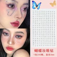 ♨ 3D Face Jewelry Crystal Diamond Disposable Tattoo Stickers DIY Women Eyes Face Body Rhinestones Waterproof Makeup Art Stage 1pcs