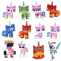 ❏◇✵ Anime Movie Cartoon Character Building Blocks Unikitty Cat Question Angry Kitty Cute Mini Action Doll Model Assembly Toy Gifts