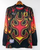 JAPAN GOALKEPPER BLACK FIRE 1998 WC RETRO FOOTBALL SHIRT SOCCER JERSEY