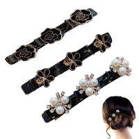 【cw】 Rhinestone Hair Styling Clip Braided Barrettes With Different Styles Durable Hairclips Stone 1