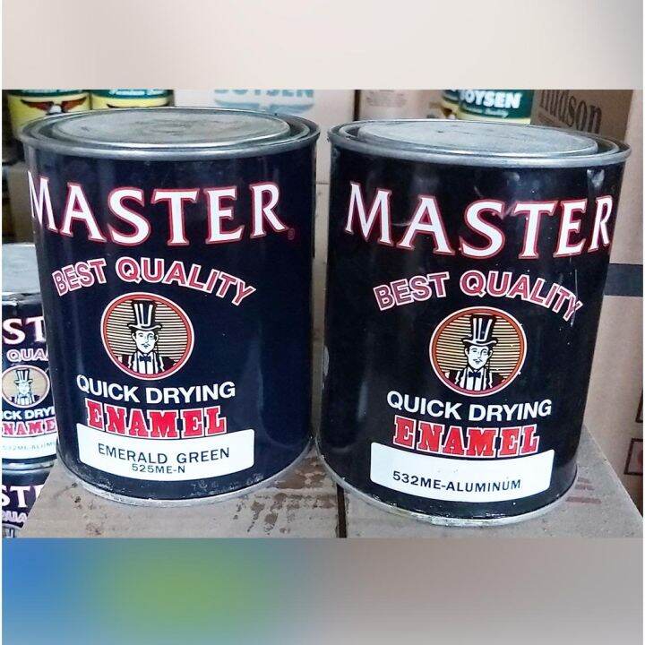 Master QDE Quick Drying Enamel Aluminum or Emerald Green Paint Gallon 4