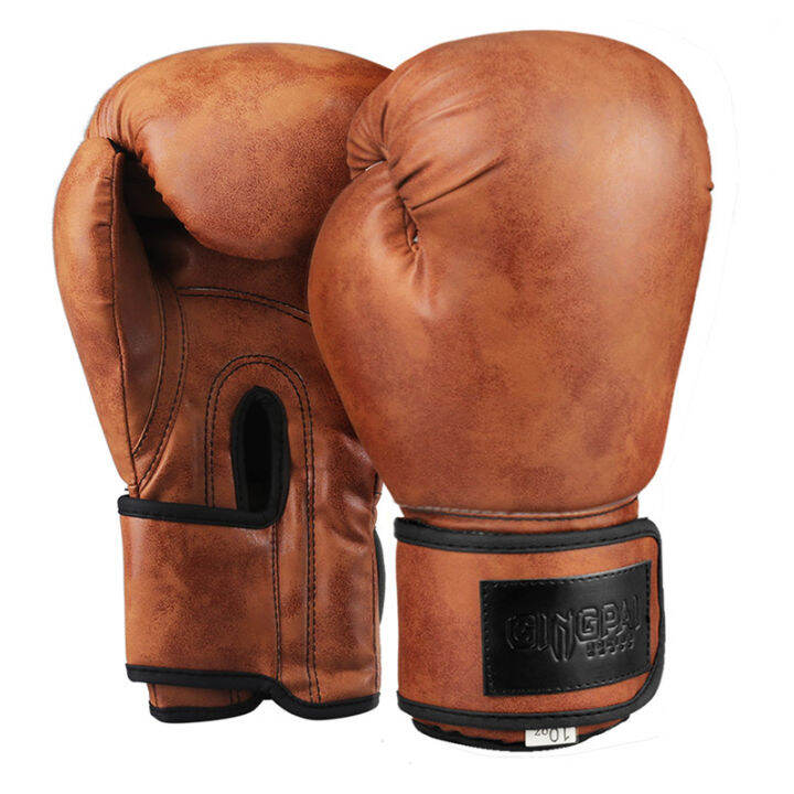 Retro PU Boxing Gloves 8 10 12oz Kids Aldults Professional Boxing