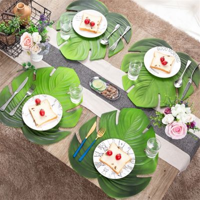 1 Pc 43x47cm Simulation Turtle Leaf Placemat EVA Table Mat Waterproof Oil-Proof Pad Wedding Party Decor