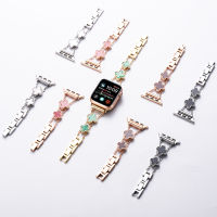 Strap For Apple Watch band 41mm45mm Women Metal Decorative ring correa 4238mm bracelet series 5 4 3 6 SE 7 42mm38mm