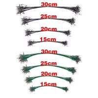 10PCS Luya Bait Line Anti-Bite Steel Steel Front Wire Leader With Swivel Fishing Accessory Lead Core Leash Gear 15C-30CM Fishing Lines