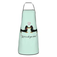 The Dachshund Bib Apron Men Women Unisex Kitchen Chef Badger Sausage Wiener Dogs Tablier Cuisine for Cooking Baking Painting